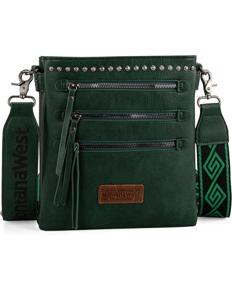 Crossbody Purses and Handbags for Women, Medium Size Double Compartments with Adjustable Guitar Strap A-a-dark Green $19.74 C...