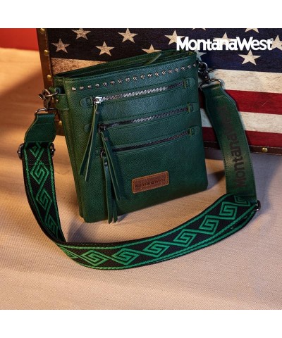 Crossbody Purses and Handbags for Women, Medium Size Double Compartments with Adjustable Guitar Strap A-a-dark Green $19.74 C...