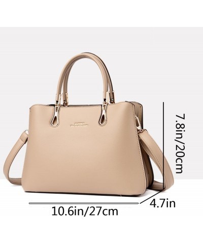 Top Handle Handbags Purses for Women PU Leather Elegant Crossbody Shoulder Bag Satchel Tote Red Khaki $38.58 Totes