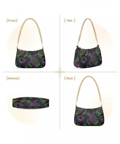 Shoulder Bags for Women, Boho Mandala Turtle Clutch Purse Chain Bag Tote Handbag $19.19 Shoulder Bags