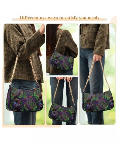 Shoulder Bags for Women, Boho Mandala Turtle Clutch Purse Chain Bag Tote Handbag $19.19 Shoulder Bags