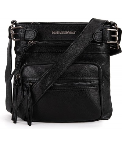 Crossbody Purses for Women Trendy Shoulder Bag Cross Body Purses for Travel B-black $14.40 Crossbody Bags