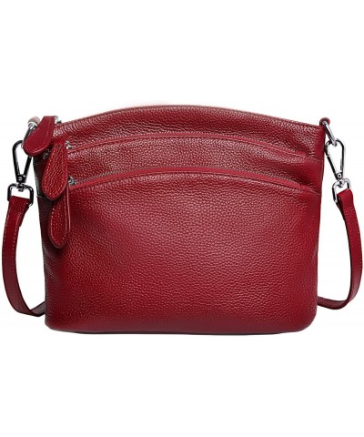 Leather Crossbody Bags for Women Shoulder Bag Small Cross Body Purse $51.14 Satchels