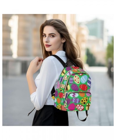 Color Easter Eggs Women Backpack Purse Shoulder Bag Color Small $17.15 Backpacks