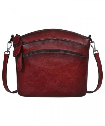 Leather Crossbody Bags for Women Shoulder Bag Small Cross Body Purse $51.14 Satchels