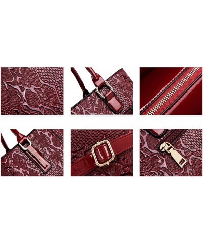 Women Soft Synthetic PU Leather Satchel Crossbody Hobo Large Capacity Embossing 3pcs Handbags Shoulder Clutches Brown $29.24 ...