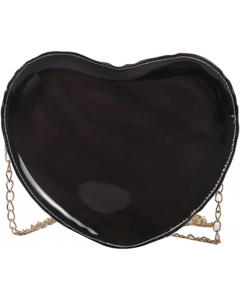 Transparent Shoulder Bags Love Heart Shaped Cosmetic Bag Women Fashion Hobo Shopping Bag Portable Messenger Bag Black $7.10 S...