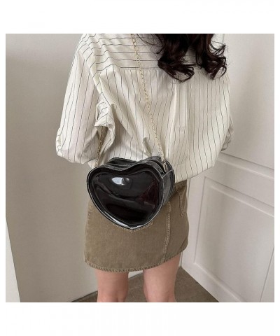 Transparent Shoulder Bags Love Heart Shaped Cosmetic Bag Women Fashion Hobo Shopping Bag Portable Messenger Bag Black $7.10 S...