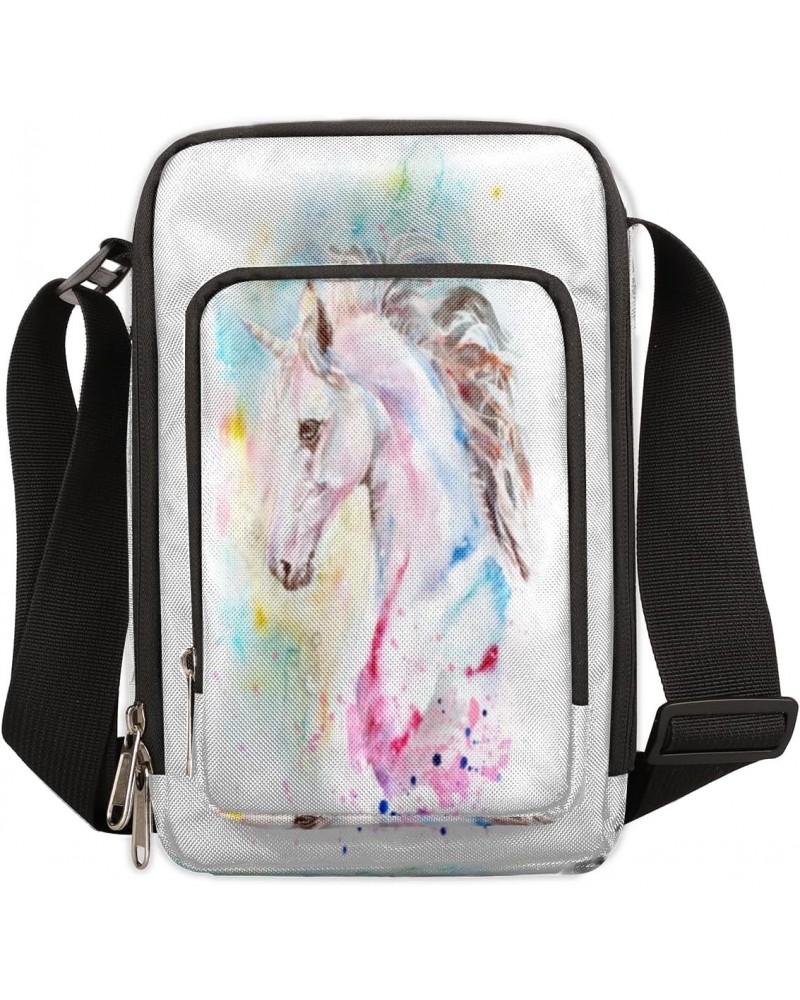 Watercolor Unicorn Aesthetic Crossbody Bags Trendy Cross Body Phone Wallet Shoulder Bag Sling Bags Small Travel Crossbody Bag...