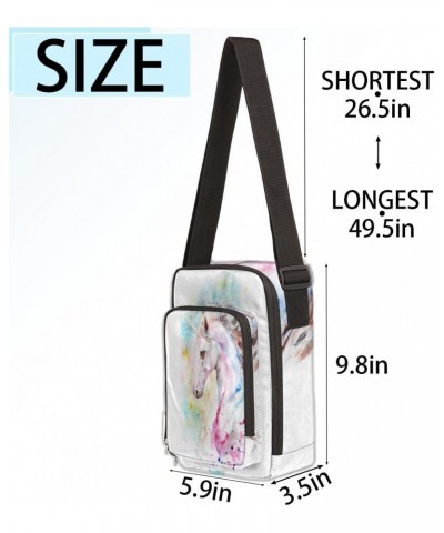 Watercolor Unicorn Aesthetic Crossbody Bags Trendy Cross Body Phone Wallet Shoulder Bag Sling Bags Small Travel Crossbody Bag...