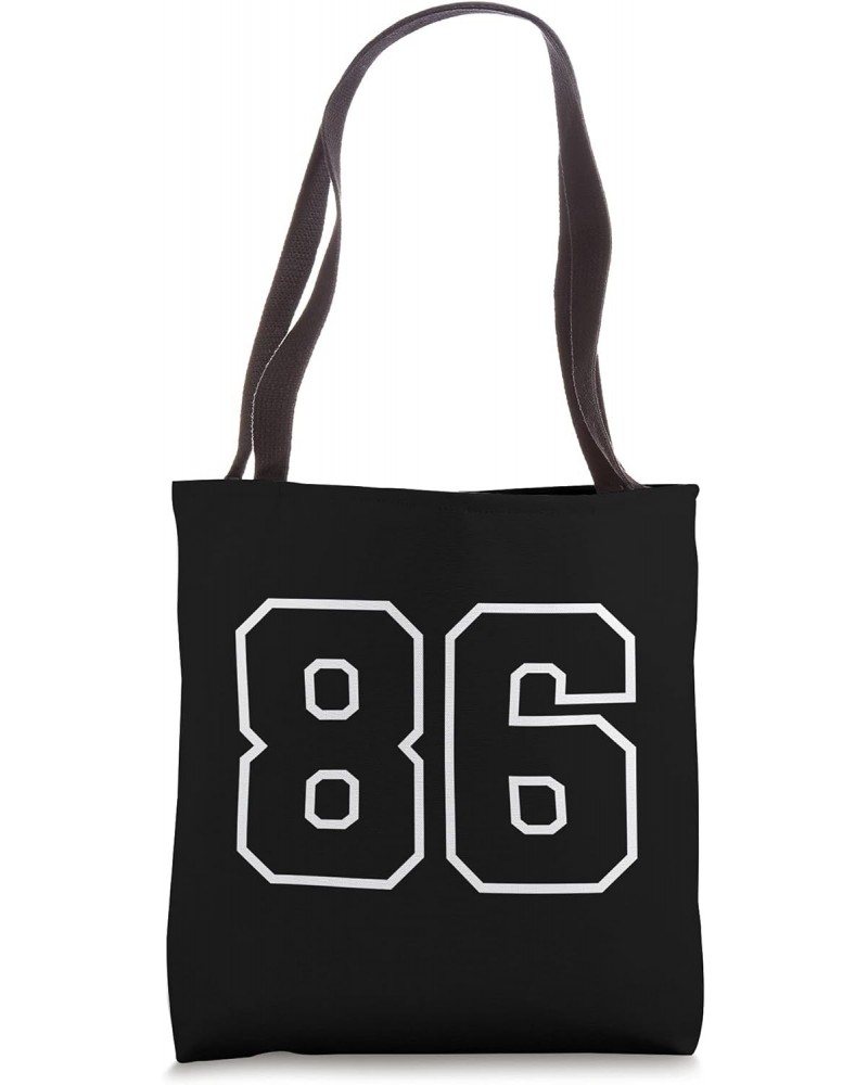 Number 86 Sports Jersey, Birthday Age Favorite Lucky Number Tote Bag $10.06 Totes