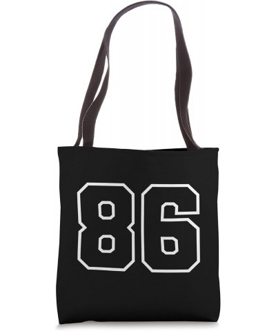 Number 86 Sports Jersey, Birthday Age Favorite Lucky Number Tote Bag $10.06 Totes