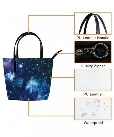 Shoulder Bag Tote Bags for Women Starry Sky Leather Shopper Work Handbags Large Casual Bag $27.59 Totes