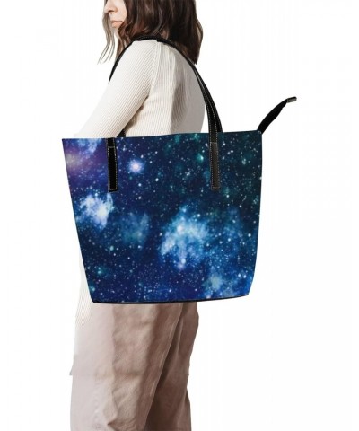 Shoulder Bag Tote Bags for Women Starry Sky Leather Shopper Work Handbags Large Casual Bag $27.59 Totes