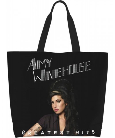 Amy Musics Winehouse Women's Tote Bag Large Capacity Shoulder Bags Casual Handbags Shopping Grocery Bag Work Bag $17.39 Totes