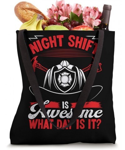 Night Shift Firefighter Overnight Volunteer Fire Hose Tote Bag $15.90 Totes