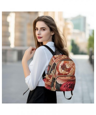 Peonies Flowers Women's Backpack Purse Fashion Travel Anti Theft Backpack Casual Daypack for Work College,M Medium $15.75 Bac...