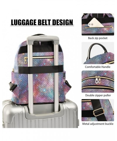 Women Backpack Galaxy Space Fantasy Anti-Theft Travel Backpack with Luggage Belt Lightweight Handbag Lady Purse Roomy Double ...