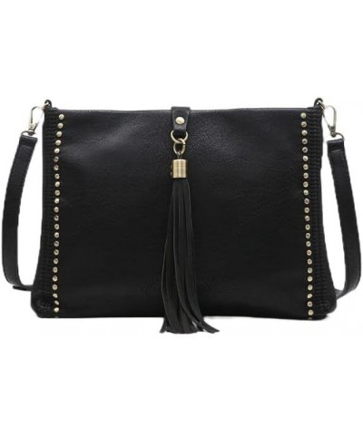 Small Crossbody Bags for Women - Clutch Purse Vintage Handbag Marie Bag with Grommet Details and Tassel (M1941) Black $20.70 ...