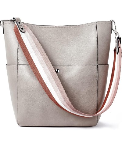 Handbags for Women Bucket Bags Vegan Leather Purses and Handbags Crossbody Purse 1-rough Cloud Grey $33.60 Hobo Bags