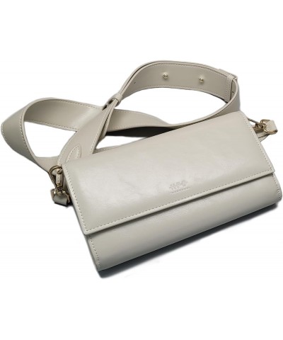 Clutch shoulder bag crossbody Genuine Leather Ivory $46.13 Shoulder Bags