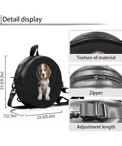 Lightweight Crossbody Bags Purses Leather Shoulder Bag for Women Handbags Clutch Zipper Backpack 3d Beagle - Black and White ...