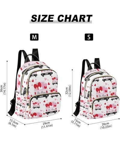 Women Backpack Be Mine Heart Truck Anti-Theft Travel Backpack with Luggage Belt Lightweight Handbag Roomy Double Zipper Weeke...