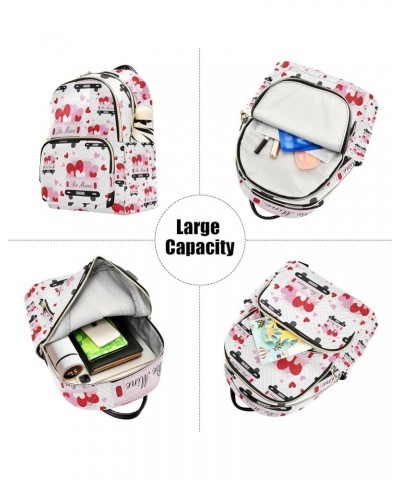 Women Backpack Be Mine Heart Truck Anti-Theft Travel Backpack with Luggage Belt Lightweight Handbag Roomy Double Zipper Weeke...