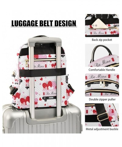 Women Backpack Be Mine Heart Truck Anti-Theft Travel Backpack with Luggage Belt Lightweight Handbag Roomy Double Zipper Weeke...