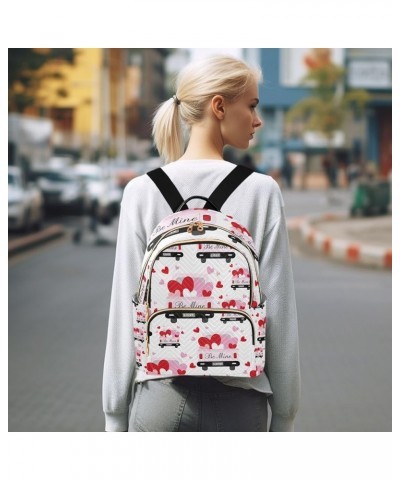 Women Backpack Be Mine Heart Truck Anti-Theft Travel Backpack with Luggage Belt Lightweight Handbag Roomy Double Zipper Weeke...