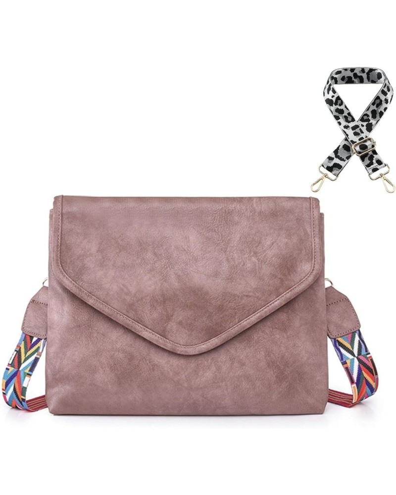 Small Crossbody Bags for Women Trendy Envelope Cross Body Purses Shoulder Bag with 2 Style Adjustable Wide Straps Pink $16.17...