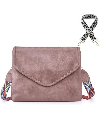 Small Crossbody Bags for Women Trendy Envelope Cross Body Purses Shoulder Bag with 2 Style Adjustable Wide Straps Pink $16.17...