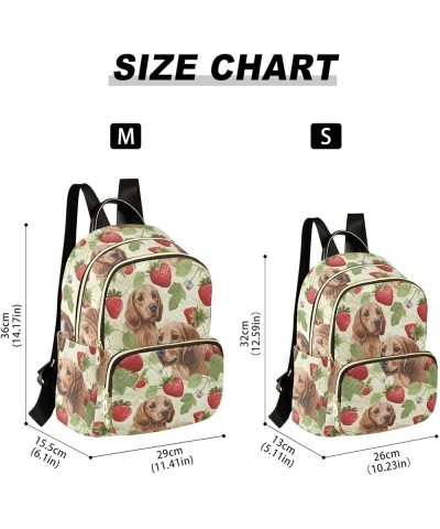 Dogs and Strawberries Women's Backpack Purse Causal Daypack Work Travel College Business Trip Bag Shoulder Bag Small $15.11 B...