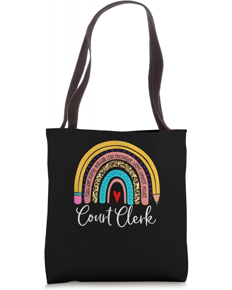 Court Clerk Rainbow Leopard Legal Justice legitimate Tote Bag $13.19 Totes