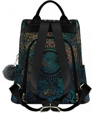 Women's Fashion Backpack Purses, Birds and Flowers Backpack Shoulder Bag for Women Mandala Boho Vintage $19.60 Backpacks