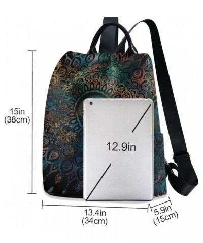 Women's Fashion Backpack Purses, Birds and Flowers Backpack Shoulder Bag for Women Mandala Boho Vintage $19.60 Backpacks