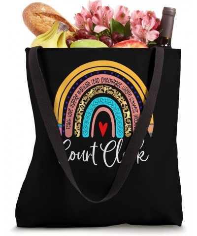 Court Clerk Rainbow Leopard Legal Justice legitimate Tote Bag $13.19 Totes