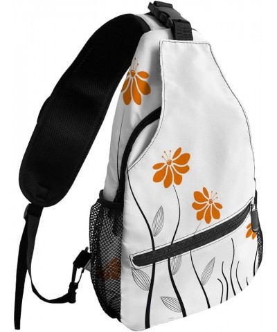 Sling Bag Crossbody Bag for Women Men Spring Yellow Flower Floral Watercolor Painting Waterproof Hiking Backpack Lightweight ...