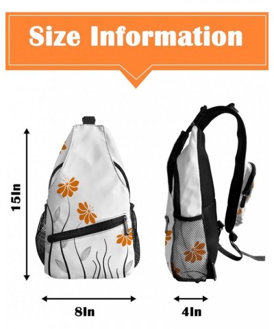 Sling Bag Crossbody Bag for Women Men Spring Yellow Flower Floral Watercolor Painting Waterproof Hiking Backpack Lightweight ...