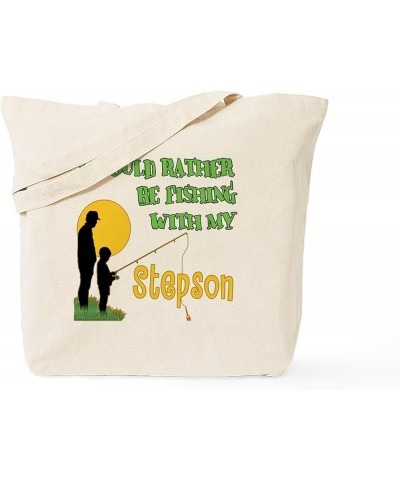 Fishing With Grandpa Tote Bag Natural Canvas Tote Bag, Cloth Shopping Bag Fishing With Stepson Tote Bag $9.11 Travel Gear