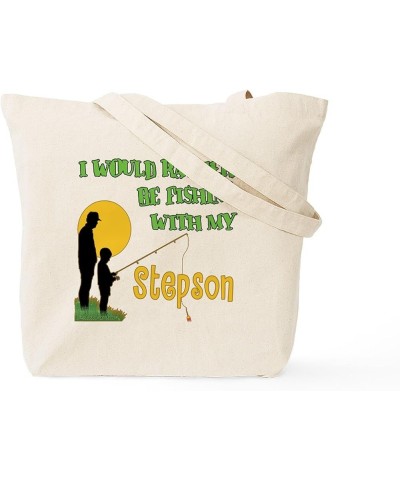 Fishing With Grandpa Tote Bag Natural Canvas Tote Bag, Cloth Shopping Bag Fishing With Stepson Tote Bag $9.11 Travel Gear