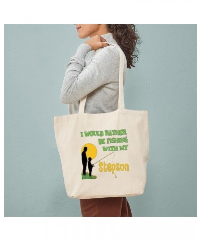 Fishing With Grandpa Tote Bag Natural Canvas Tote Bag, Cloth Shopping Bag Fishing With Stepson Tote Bag $9.11 Travel Gear