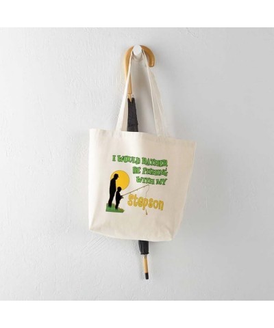 Fishing With Grandpa Tote Bag Natural Canvas Tote Bag, Cloth Shopping Bag Fishing With Stepson Tote Bag $9.11 Travel Gear