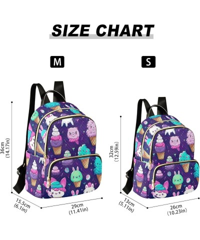 Cartoon Ice Cream Quilted Backpacks Ladies Backpack Anti Theft Travel Backpack Cartoon Ice Cream Medium $19.10 Backpacks