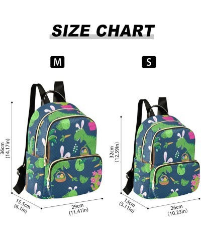 Backpack Purse for Women Green Easter Dinosaur Egg, Mini Fashion Backpack Cartoon Lightweight Casual Daypack Shoulder Bag Tra...