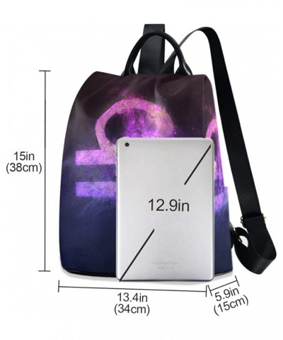 Constellation Aquarius Women Backpack Anti-theft Backpack Lightweight Travel Shoulder Bag Constellation Libra $24.23 Backpacks