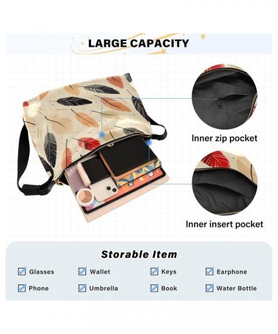 Colored Leaves Shoulder Bag Purse for Women,Large Leather Handbag Crossbody Bags Adjustable Straps Tote Bag Hobo Bags676 $17....