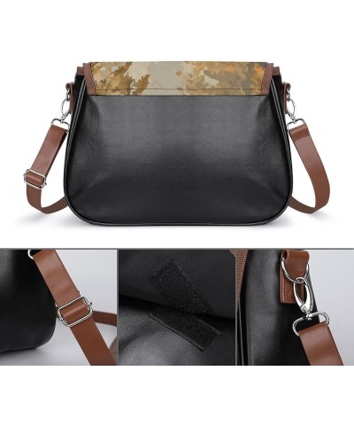 Printed Shoulder Crossbody Bag Leather Hobo Bags Medium Ladies Top Handles Satchels Octopus Angels Color11 $18.04 Hobo Bags