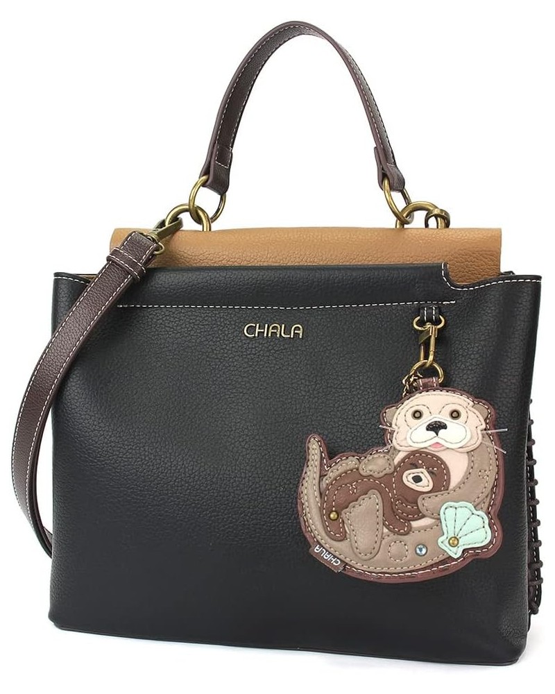 Charming Satchel - Otters - Black $40.50 Satchels