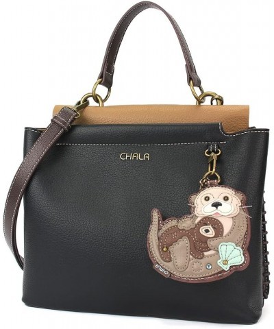 Charming Satchel - Otters - Black $40.50 Satchels